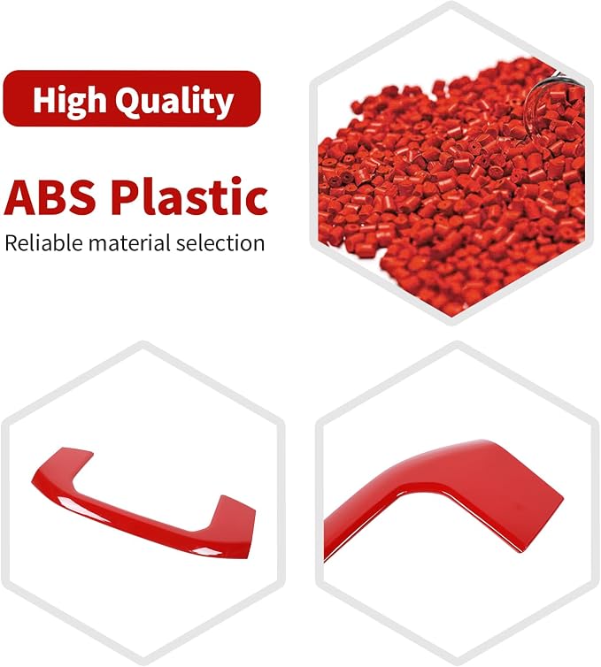 for RAM Center Dashboard Storage Bin Trim Cover Fit for RAM 2018-Present Red Interior Accessories