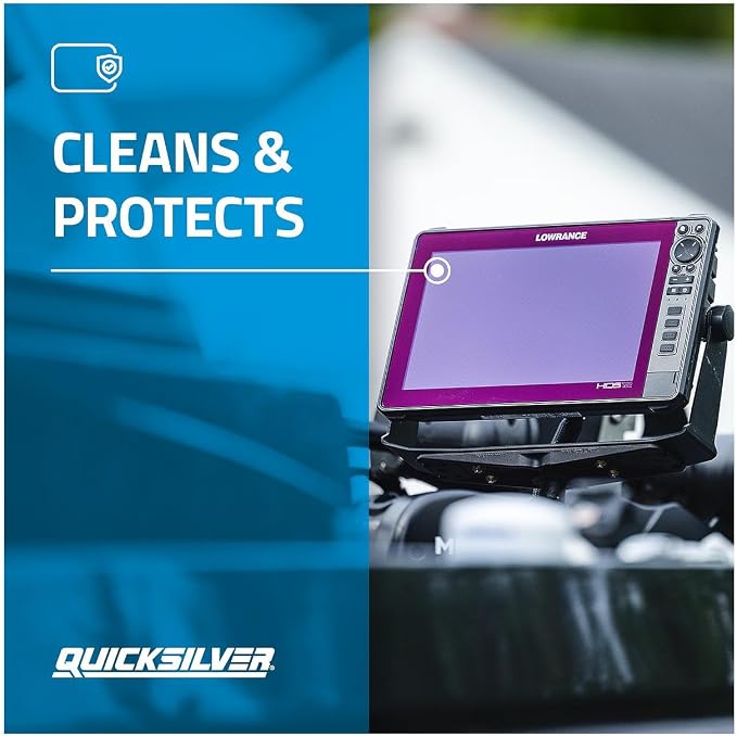 Quicksilver 8M0224418 Screen & Glass Cleaner for Marine Electronics, Windshields and Mirrors, 8 oz.