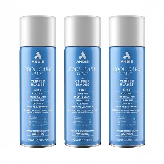 ANDIS Cool Care Plus Clipper Lubricating Spray 5-In-1 3 x CL-12750