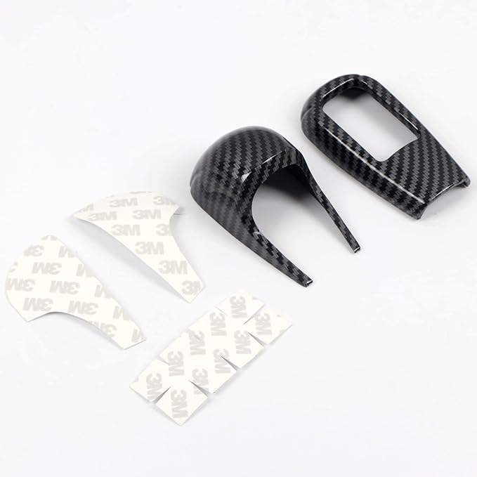 HIGH FLYING for Subaru WRX STI 2015-2021, XV Crosstrek 13-17, Forester 13-18 Car Accessories Shift Console Gear Knob Cover Carbon Style 2pcs