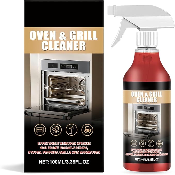 Oven & Grill Cleaner Spray, Heavy Duty Degreaser for Kitchen Appliances, Deep Cleaning Formula for Ovens, Grills, Air Fryers & BBQ Grates, 100ML