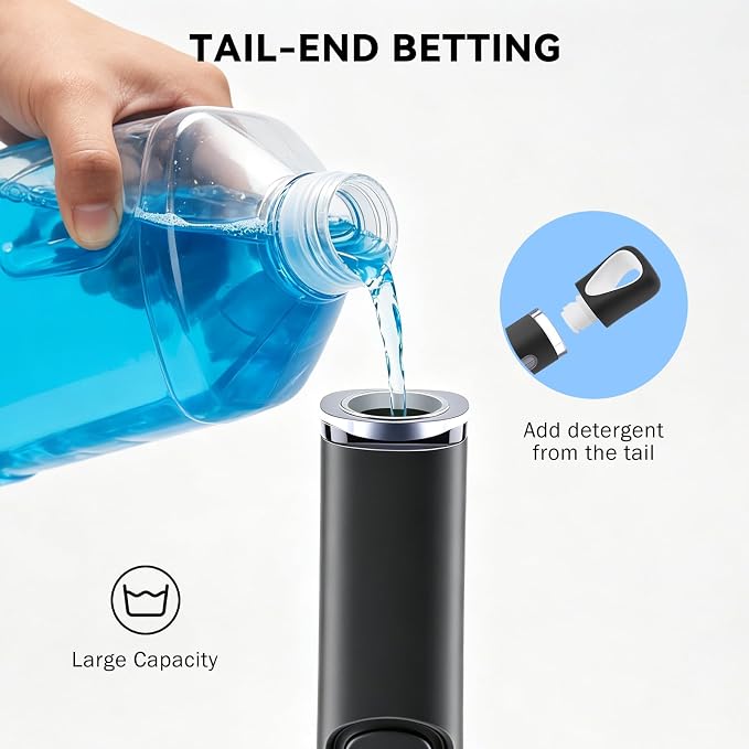 SetSail Dish Brush with Soap Dispenser, Stiff Bristles with Built-in Scraper Dish Scrubber with 3 Pack Replaceable Brush Head Dish Scrub Brush with Non-Slip Handle for Kitchen Sink, Dishes, Pans, Pot