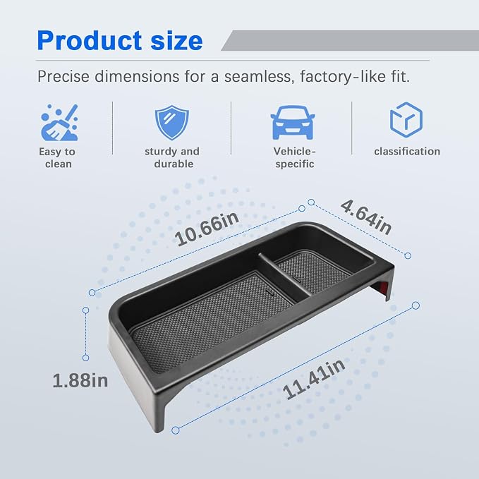 Dashboard Organizer Tray for 2022-2025 Nissan Pathfinder 9-inch Touchscreen | SL/Rock Creek/Platinum, 2024 Pathfinder Interior Accessories, Center Console Dash Tray, Storage Tissue Box, NOT Fit S/SV