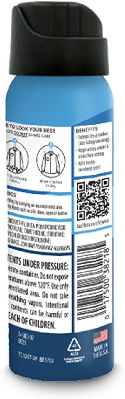 Faultless ReWear Dry Wash Spray for Clothing – Wrinkle Remover, Fabric Refresher Spray, Captures Odors – Like Dry Shampoo for Clothes: Fresh Look W/Out Laundry, 3oz (Mini 3 Pack)