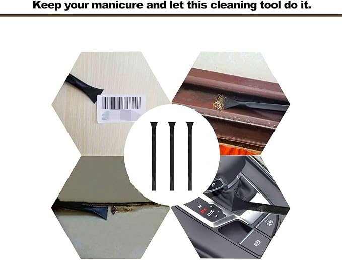 Tpyx Scraper Small Plastic Scraper Tool, Multi-Purpose Scraper Non-Scratch Cleaning Tool, Used in Narrow Spaces and Gaps, Perfect for Removing Oil Stains, Labels, Food, Dirt, Paint, Etc. (6pcs)