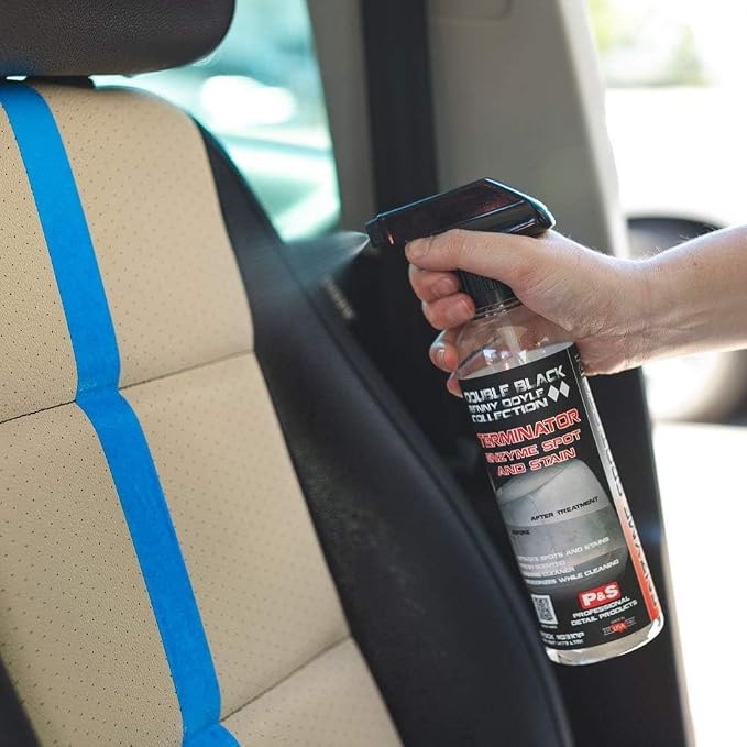P & S PROFESSIONAL DETAIL PRODUCTS Terminator Enzyme Spot & Stain Remover – Professional Upholstery & Carpet Cleaner, Eliminates Grease, Dirt, Protein-Based Stains, Fresh Scent - 16 Oz.