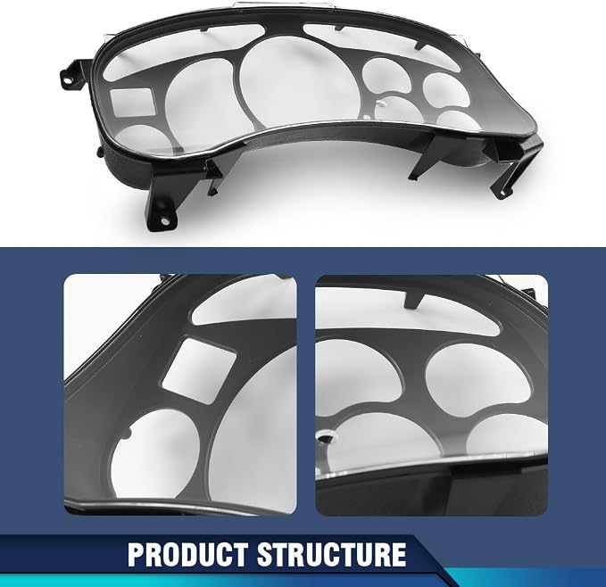 PIT66 Instrument Cluster Lens Fit Chevy Silverado 1500 GMC Sierra 1999-2002 | Instrument Cluster Lens Black Compatible with Chevy Tahoe Silverado 1500 GMC Yukon Sierra 1999-2002
