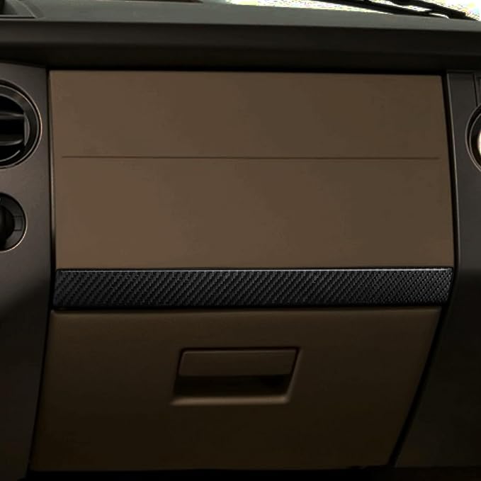 Carbon Fiber Passenger Stickers Fit for Ford Expedition 2007-2014 | Passenger Side Glove Box Trim | Accessories | Self-adhesive | Thick Overlay