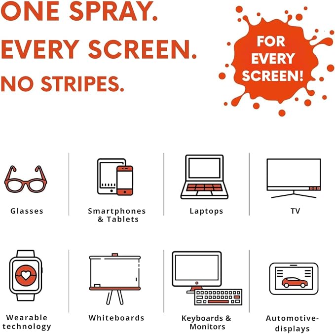 WHOOSH! Screen Shine Go - 1 fl oz Refillable Screen Cleaner Kit with Microfiber Cloth for MacBook, Phone, iPad & Eyeglasses - Powerful Streak-Free Cleaning - Pocket-Sized, TSA-Approved for Travel