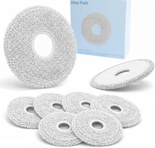 8-Pack Replacement Mop pads compatible with Dreame L50/L40/L40s/L30/L20/L10 Ultra/L10s Pro Ultra/L10s Pro Gen2/L10s Ultra Gen2/L10s Plus/ X50/X40/X30 Ultra/X40 Master/Mova P10/P50 Pro Ultra/V50 Ultra