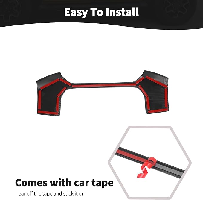 for RAM TRX Center Dashboard Storage Bin Trim Cover Fit for RAM TRX 2018-Present Black Carbon Fiber Interior Accessories