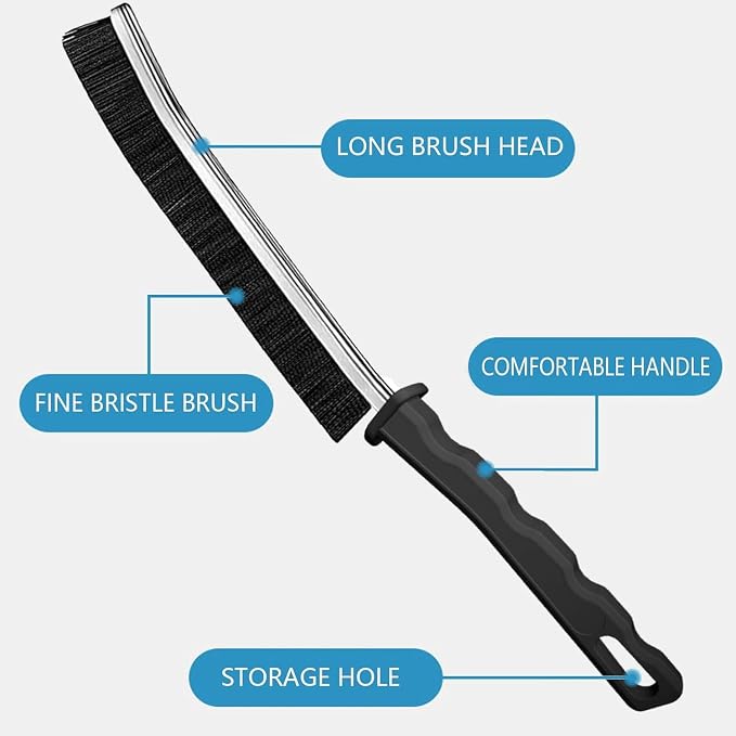 Crevice Cleaning Brush, Multi-Purpose Hard Bristle Brushes for Deep Cleaning Kitchen, Bathroom, Grout, Sink, Cup, Teapot, Bottle, Blender, Corners, Tight Spaces & More 12pcs