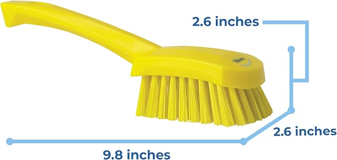 Vikan 41926 Brush,Washing,Stiff,10",PP/PBT,Yellow