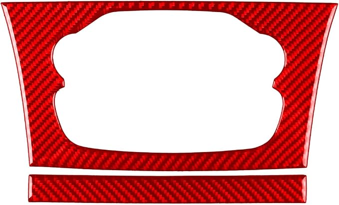 Climate Control Panel Stickers Fit for Chrysler 300 2011-2023 | Red Real Carbon Fiber|Central Console Trim Decals Base Touring Limited|Thick Overlay|Anti-scratch|Self-adhesive