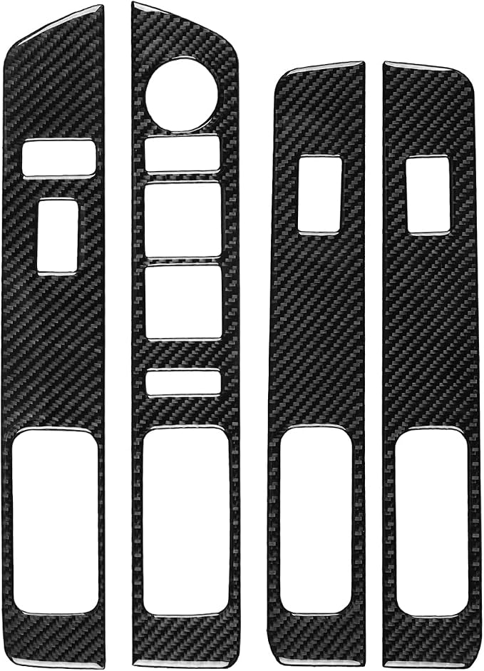 Fit for Ford Expedition 2007-2014 Accessories Window Lift Panel Trim | Real Soft Carbon Fiber, Door Window Lift Control Panel Cover Stickers, Anti-scratch, Interior Cover, Decorations