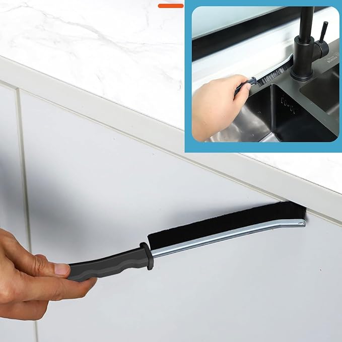Crevice Cleaning Brush, Multi-Purpose Hard Bristle Brushes for Deep Cleaning Kitchen, Bathroom, Grout, Sink, Cup, Teapot, Bottle, Blender, Corners, Tight Spaces & More 12pcs