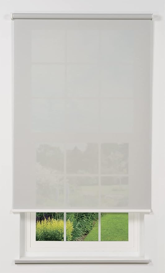 Cordless 5% Solar Screen Standard Roller Shade, Grey 55 1/2 W x 66 H (Arrives 1/4" Narrower)