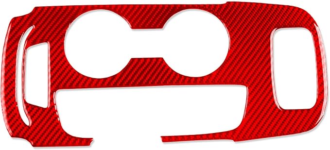 Red Real Carbon Fiber Trim for Chevy Malibu 9th Gen Accessories | for 2016-2024 at Panel Type A Gear Shift Panel Box Cover Sticker Interior Thick Overlay Decal