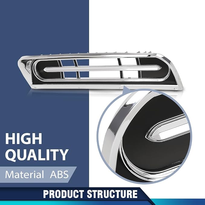 PIT66 Dash Bezel Cover Fit Ford F100 F350 1967-1972 Chrome Silver & Black | Dash Bezel Dashboard Cover Compatible with Ford F100 F350 Truck 1967-1972 Chrome Silver & Black Instrument Panel