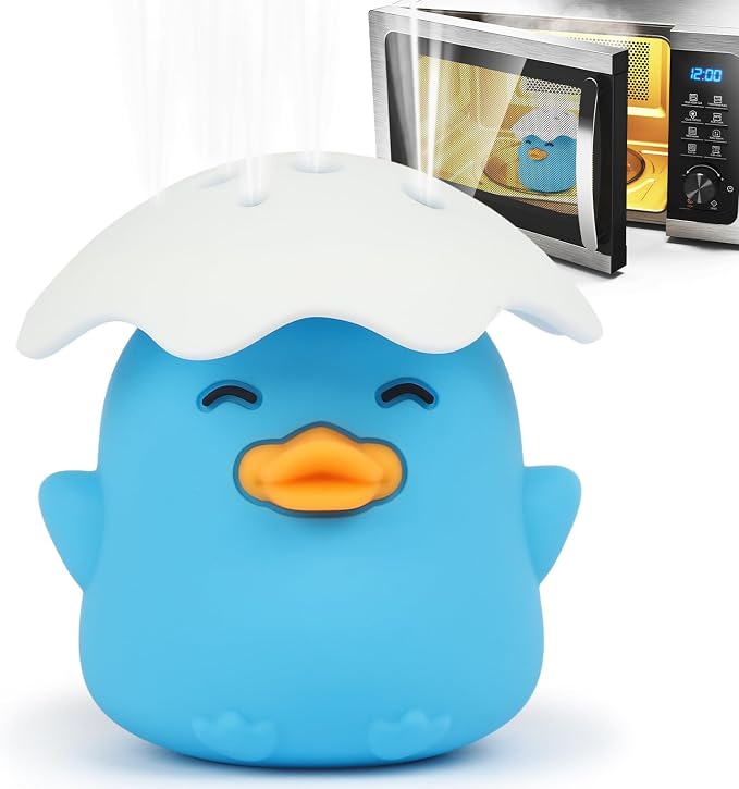 NEW Microwave Steam Cleaner, Duck Microwave Cleaner, Just Add Vinegar and Water, Cut Cleaning Time by Half, Kitchen Gifts Accessories Gadgets (Blue)