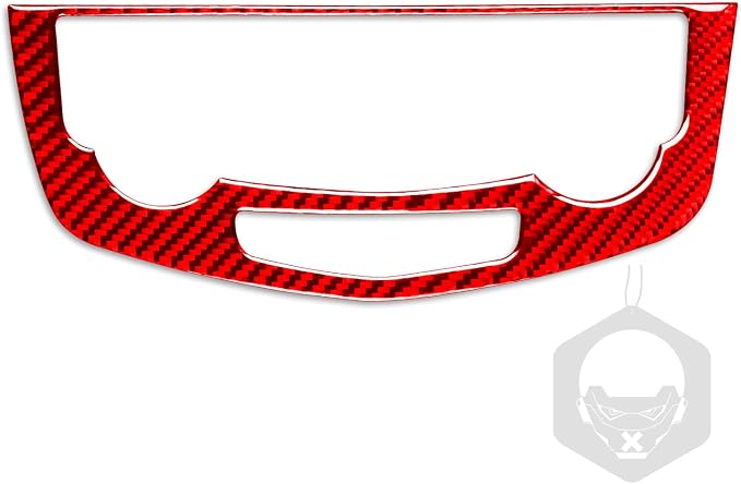 Red Real Carbon Fiber Trim for Nissan Rogue Accessories | for 2014-2020 / Rogue Sport 2017-2022 Air Conditioner A/C Button Panel Sticker Interior Thick Overlay Decal
