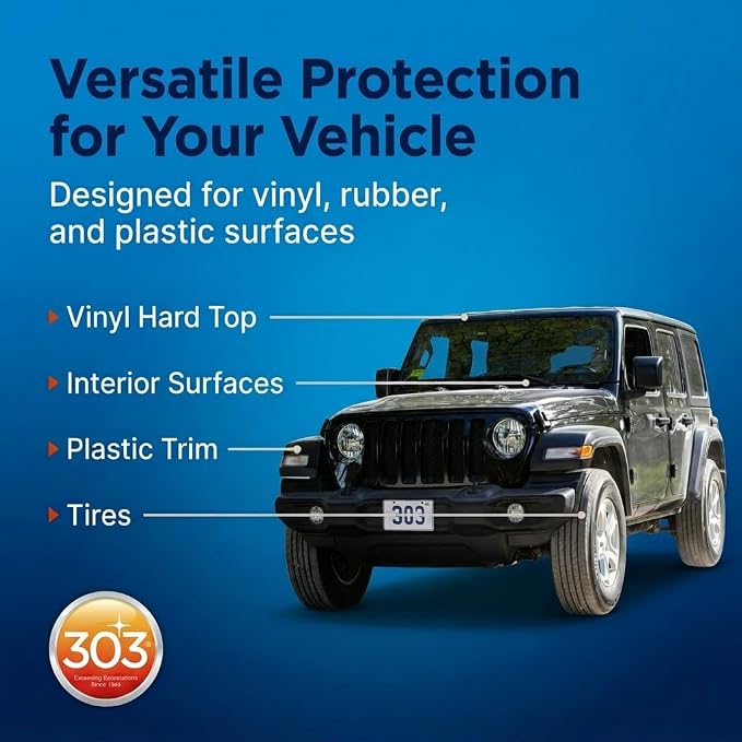 303 Automotive Protectant for Vinyl, Plastic & Rubber, 16 oz | Protects interior and exterior automotive surfaces from UV damage while restoring appearance.