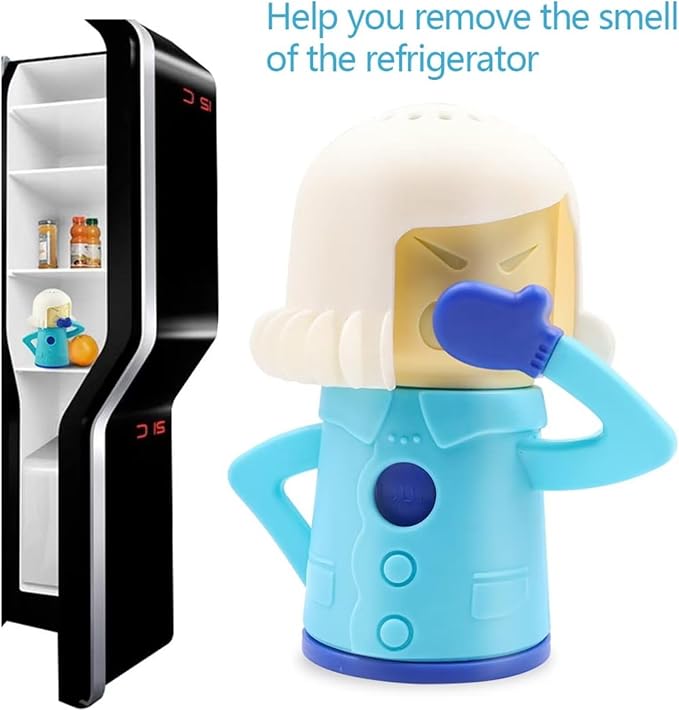 Microwave Oven Steam Cleaner 2 PCS Angry Mama Microwave Cleaner Add Vinegar and Water Steamer Cleaning Equipment for Home Kitchen or Office Easily Cleans the Crud in Minutes(Blue)