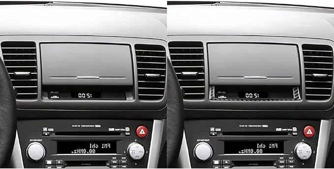 JKYUKU Real Carbon Fiber for Subaru Accessories Center Console Navigator | for Legacy/Outback 2005-2009, Black Center Console Navigator Display Screen Buttons Sticker, Premium Sporty Look