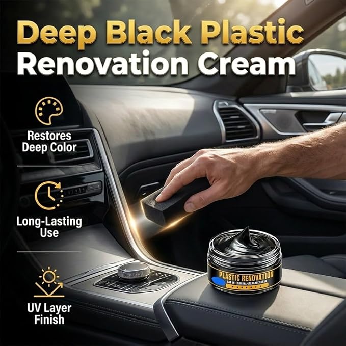 Tire Coating Paste, 2026 New Car Maintenance Cream for Tire Dashboard Seats, Upgraded Car Trim Renewal for Interior Exterior Renovation, Powerful Auto Detailing Cream for Car Owners (2Pcs)