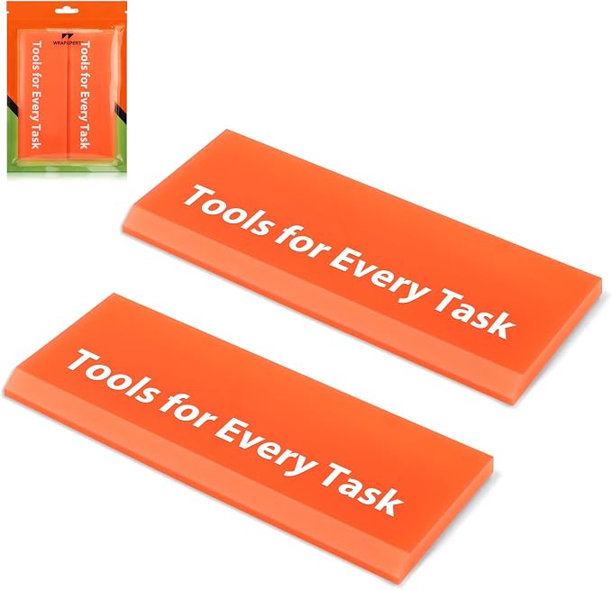 WRAPXPERT Rubber Squeegee 2 Pack, Window Tint Squeegee 5.1x 2 inch, Professional Tint Tool with 85A PU Blade for Front Windows Rear Glass, Auto Car Glass Film Installation