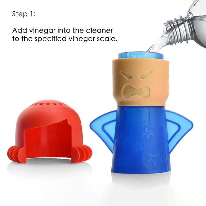 Angry Mum Microwave Oven Cleaner for Kitchen Office, Microwave Cleaner Angry Mom Steamer Cleaning with Vinegar and Water, Chemical Free, Steams From Head (Blue)