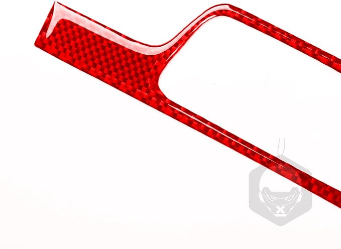 Red Real Carbon Fiber Trim for KIA Forte K3 Accessories | for 2019 2020 2021 2022 2023 2024 Headlight Switch Button Panel Frame Sticker Interior Thick Overlay Decal
