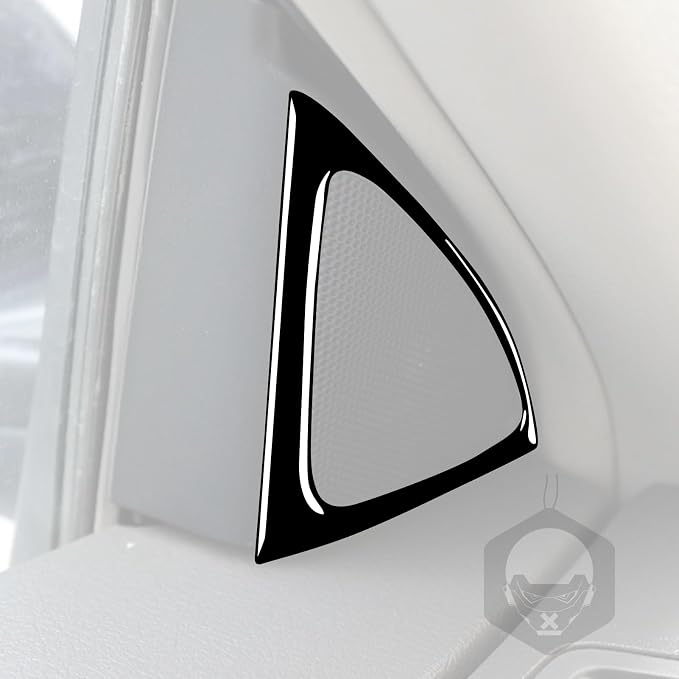 Glossy Bright Piano Black Car Inner Door Panel Loudspeaker Horn Speaker Triangle Frame Sticker Interior Trim Compatible with Toyota Corolla 2009 2010 2011 2012 2013 Auto Trim Accessories