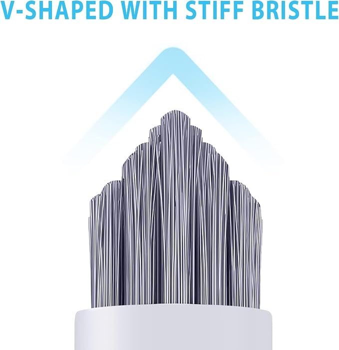 Lumkew Grout Brush Cleaning,Hard Bristle Grout Cleaner for Tile Floors,Bathroom Cleaning Brushes for Scrub Shower Tile Grout, Black, 4 Pieces