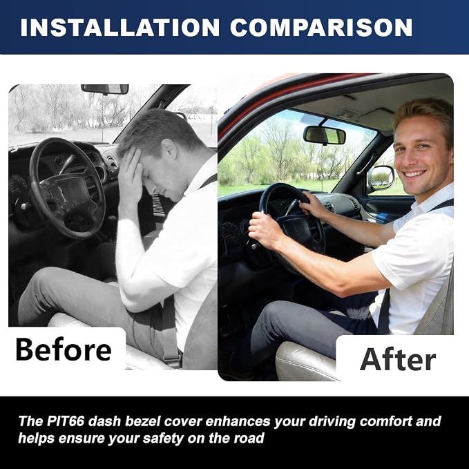 PIT66 Dash Panel Bezel Fit Dodge Sprinter 2002-2006 With A/C Nozzle Right | Dash Panel Bezel Compatible with Dodge Sprinter 2002-2006 LH Passenger Side With A/C Nozzle Dash Board