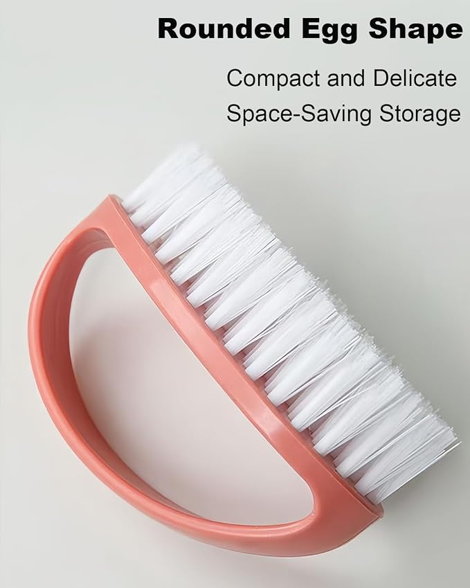 Scrubbing Brushes for Cleaning Small Scrub Brush with Nylon Stiff Bristles | 4 Pack Heavy-Duty Scrubber Cleaner Brush Multi-Purpose Cleaning Brush for Bathroom,Showe,Sink,Kitchen,Bathtub,Floor -Compact