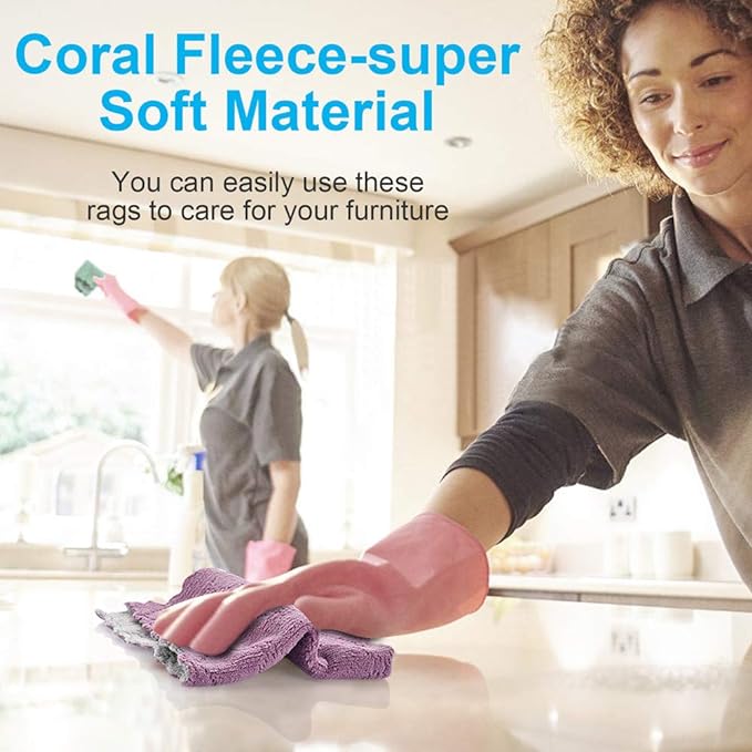OstWony Small Reusable Cleaning Cloths,6 x 10 inch,11PCS,Absorbent Dish Rag | Small Reusable Cleaning Cloths,Super Absorbent Multipurpose Dish Cloths,for Furniture Rags,Tableware Quick-Drying Towels