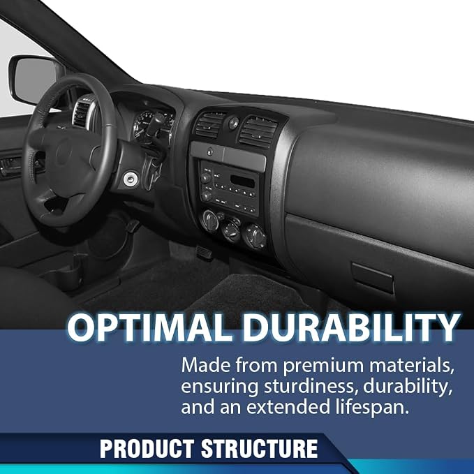 PIT66 Radio Dash Bezel Trim Panel Fit Chevy Colorado GMC Canyon 2004-2012 | Radio Dash Bezel Trim Panel Compatible with Chevy Colorado GMC Canyon 2004-2012 Black