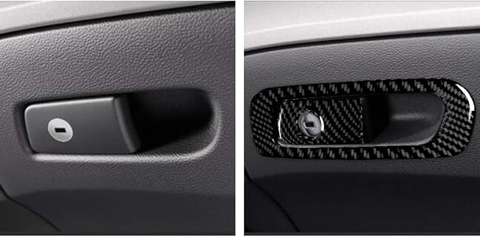 Real Carbon Fiber Trim for Audi Accessories | for B9 A4 S4 A5 S5 2020-2025 / RS5 2021-2025 Co-Pilot Storage Box Handle Interior Thick Overlay Decal