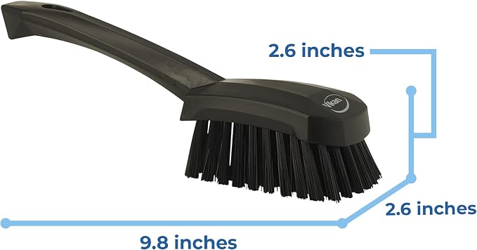 Vikan 41929 Brush,Washing,Stiff,10",PP/PBT,Black