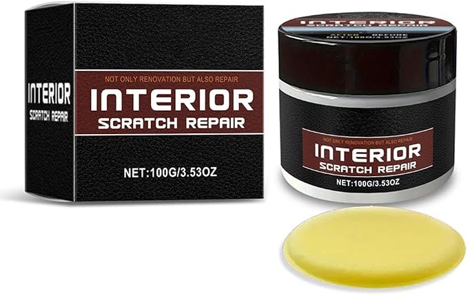 Car Scratch Repair Kit 2026 Upgraded, Interior Scratch Remover for Car Dashboard Plastic Leather, Restorer Cream with Long-Lasting Protection & Gloss Enhancement - 4.23 oz