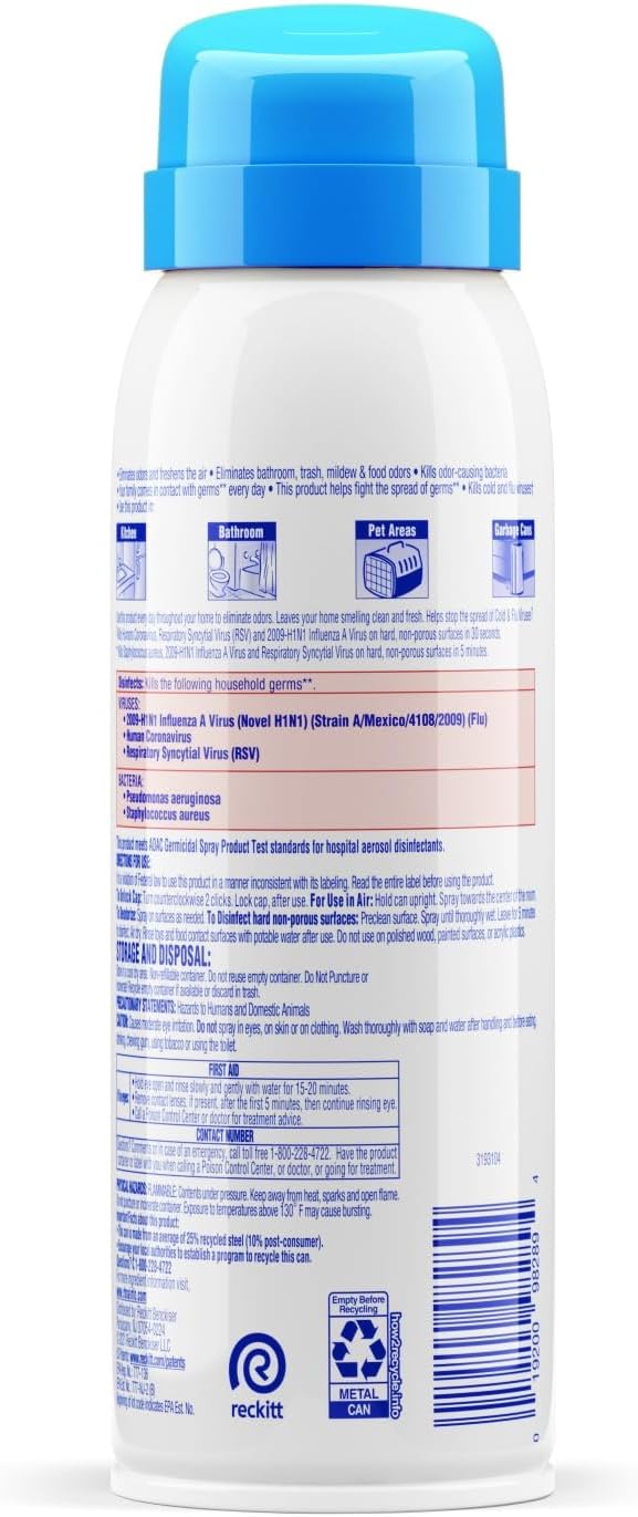 Lysol Neutraair Disinfectant Spray, 2 In 1: Eliminates Odors and Disinfects, Tropical Breeze, 10 Fl. Oz