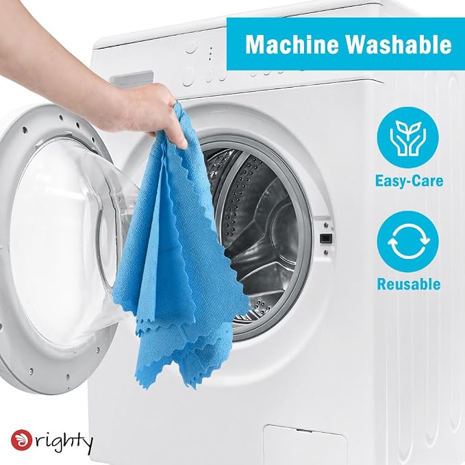 Orighty Microfiber Cleaning Cloth, 200 Pack Microfiber Towels for Cars, Multi-Purpose Shop Towels Cleaning Rags Bulk for Car, Home, Kitchen, 11.5’’ x 11.5’’, Blue