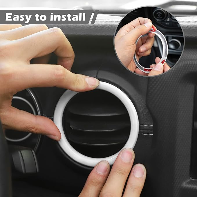 for Wrangler JL Interior Trim Kit White Dashboard for Jeep Wrangler JL JLU Gladiator JT 2018-2023 White Interior Accessories 21pcs