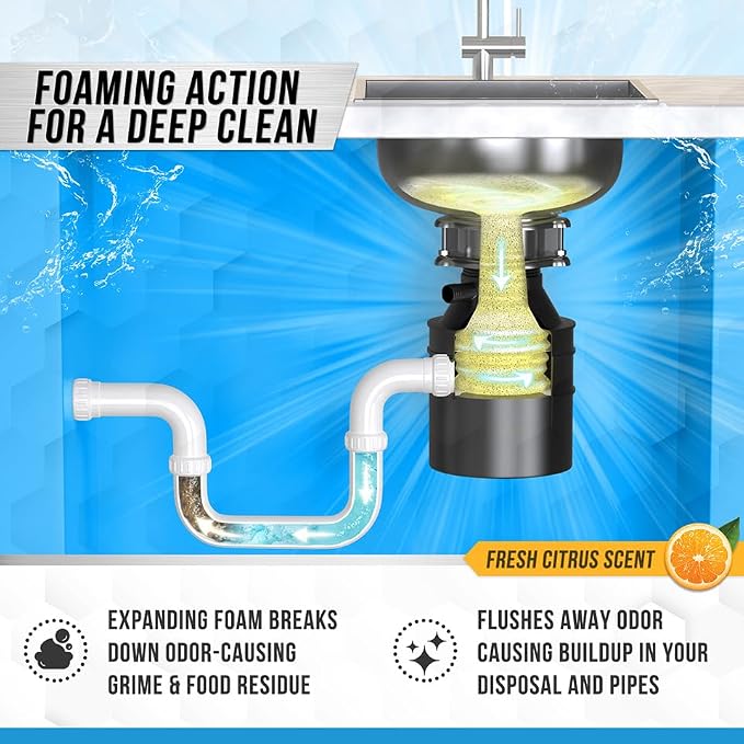 ACTIVE Disposal Cleaner Tablets and Appliance Cleaner Wipes - Includes 24ct Disposal Cleaning Tablets and 24pk Appliance Surface Wipes