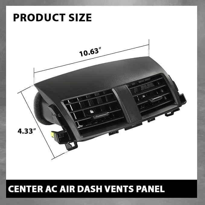G-PLUS Center AC Air Dash Vents Panel Compatible with Toyota Rav4 2006-2012 55663-42020