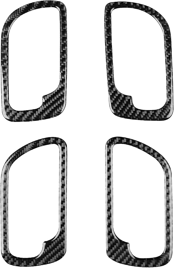 Real Carbon Fiber Trim for Honda Accord Accessories | for 2003 2004 2005 2006 2007，Door Inner Handle Panel Frame Cover，Interior Dash Panel，Thick Overlay Sticker Decal