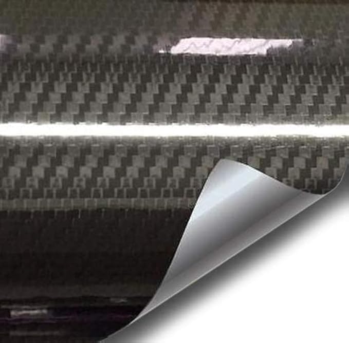 VVIVID Epoxy High Gloss Carbon Vinyl Automotive Wrap Film DIY Easy to Install No Mess (3ft x 5ft, Black)