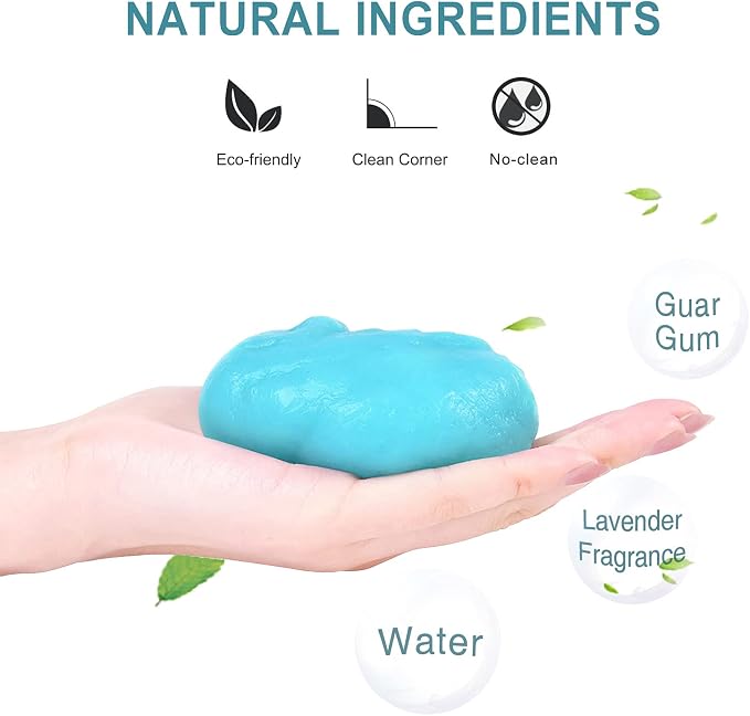 TICARVE Car Cleaning Gel for Car Keyboard Electronics Home Office 100g Bag | Car Interior Cleaning Putty Universal, Keyboard Dust Slime, Auto Detailing Tools, Dust Cleaning Mud Goo, Car Dust Cleaner Gel
