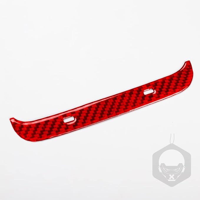 Red Real Carbon Fiber Trim for Tesla Accessories | for Model 3 2017-2022 / Model Y 2020-2024 Rear Air Condition Vent Outlet Sticker Interior Thick Overlay Decal